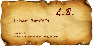 Liber Barót névjegykártya